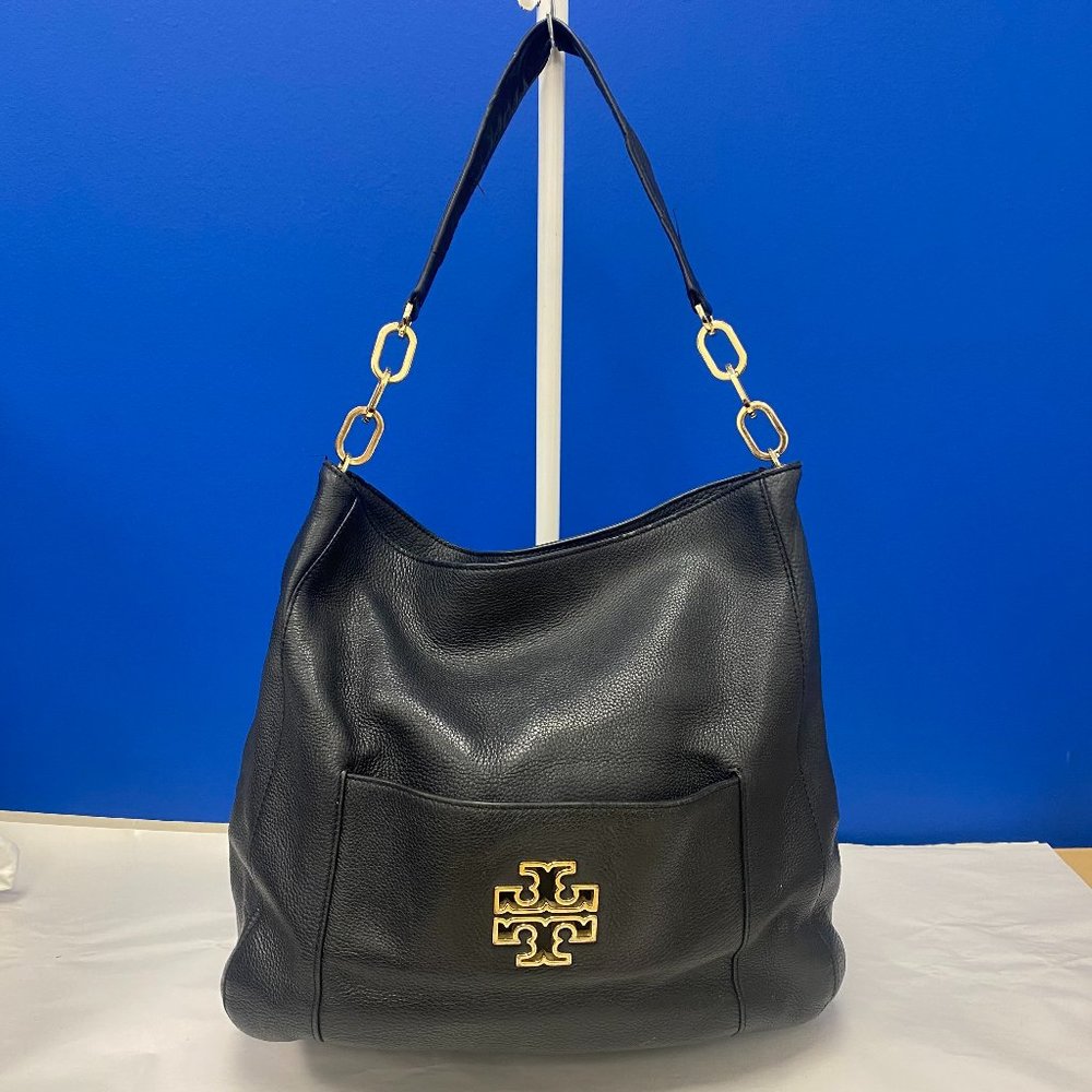 Tory Burch Women's Britten Small Slouchy Tote in Pebbled Leather